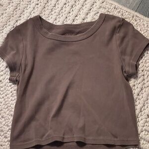 Casual Brown Crop Top for Women